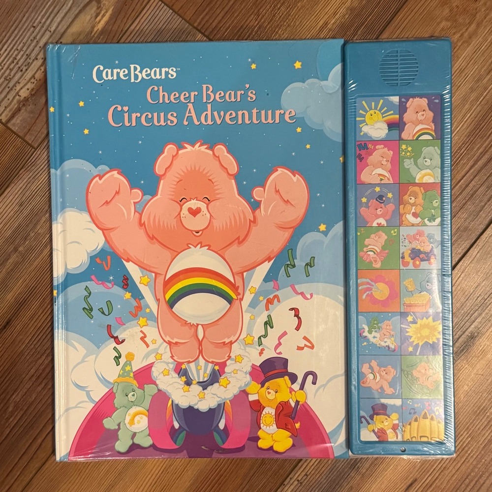 New SEALED Care Bears Cheer Bears Circus Adventure Deluxe Sound StoryBook 2004